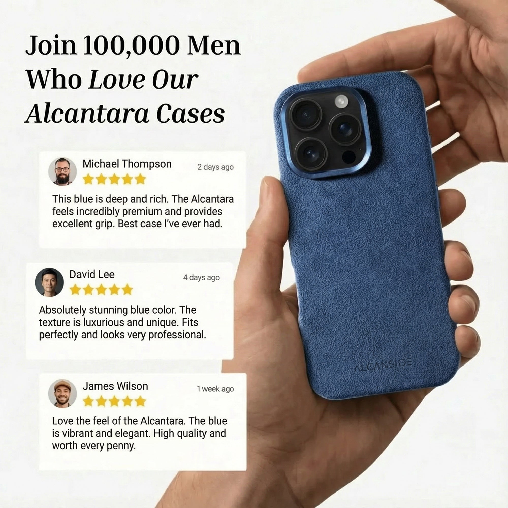iPhone 16 Pro Max - Alcantara Case - Ocean blue - Alcanside