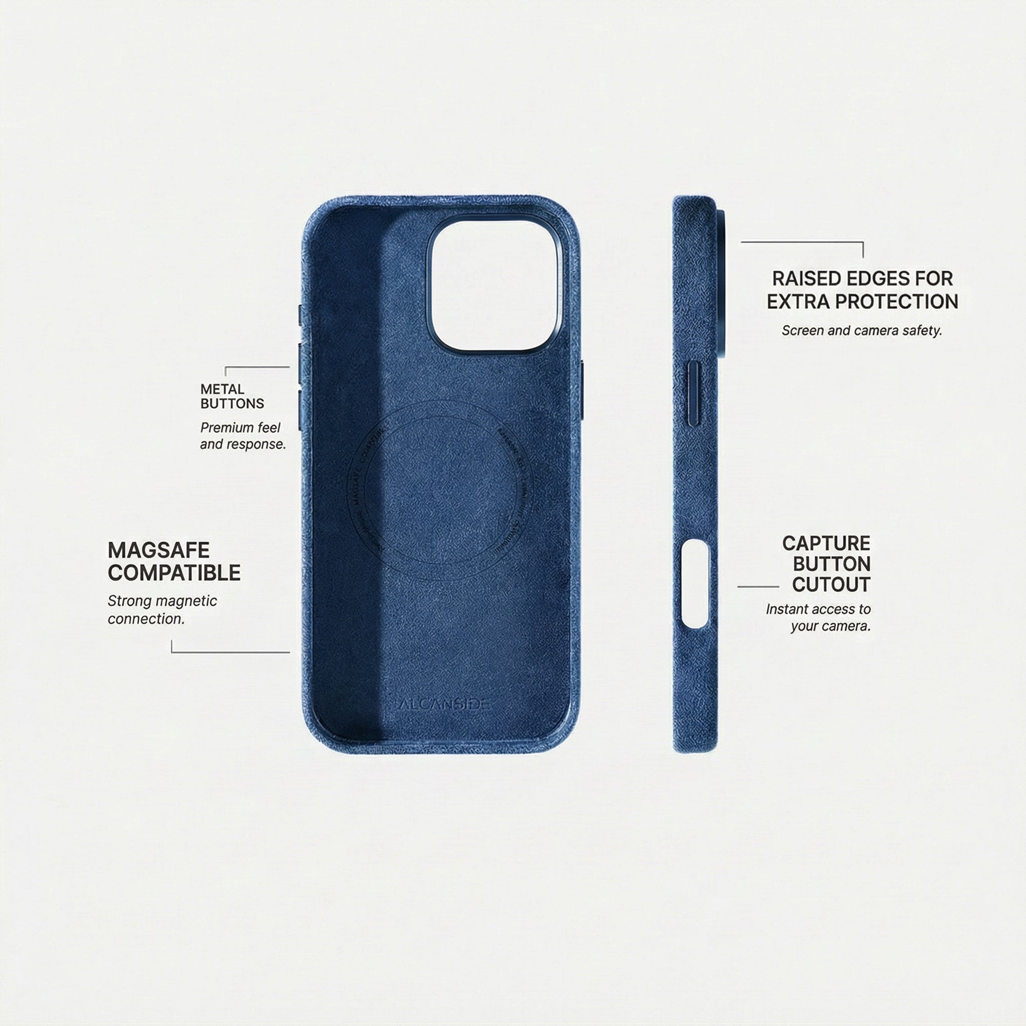 iPhone 16 Pro Max - Alcantara Case - Ocean blue - Alcanside