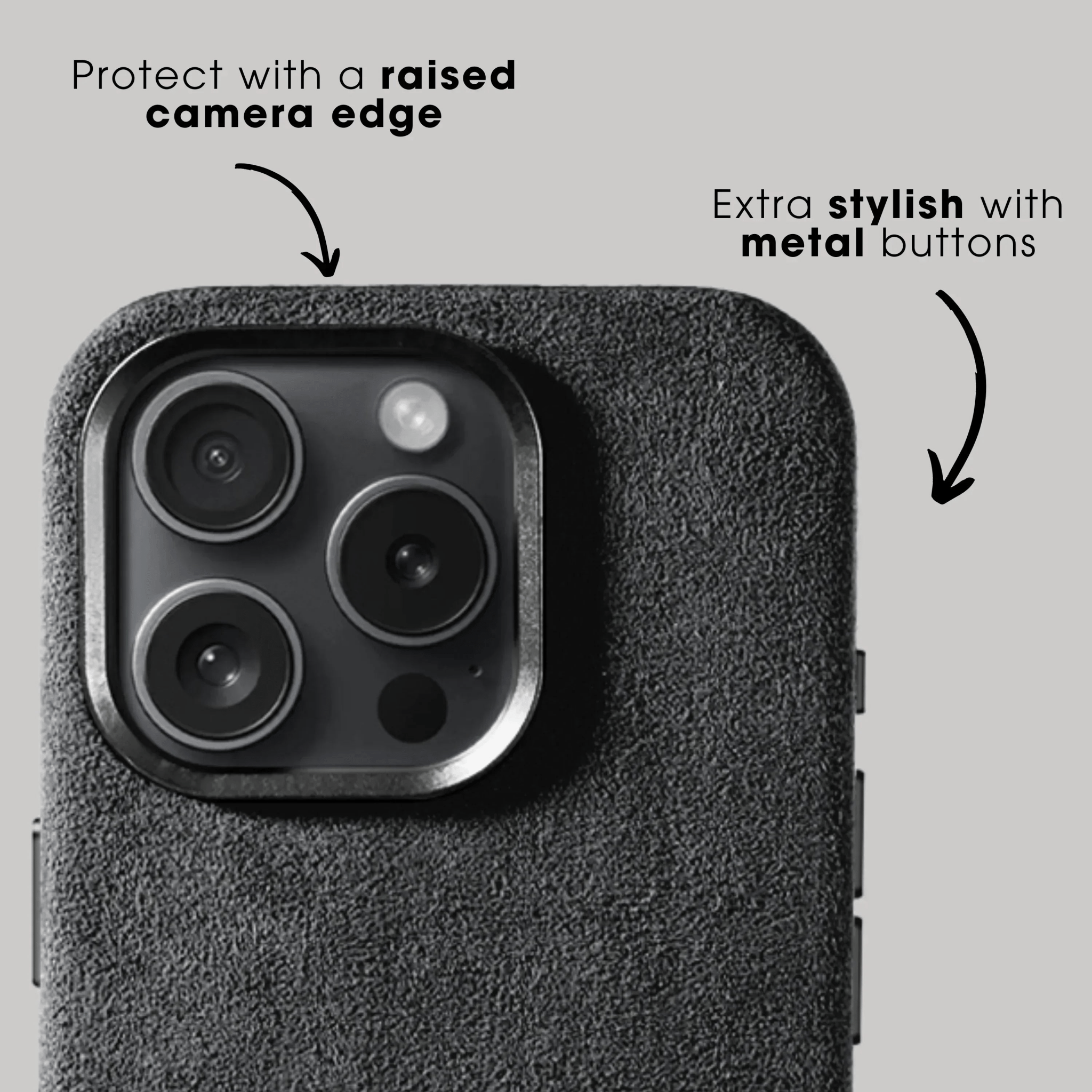 iPhone 16 Pro Max - Alcantara Case - Space Grey - Alcanside