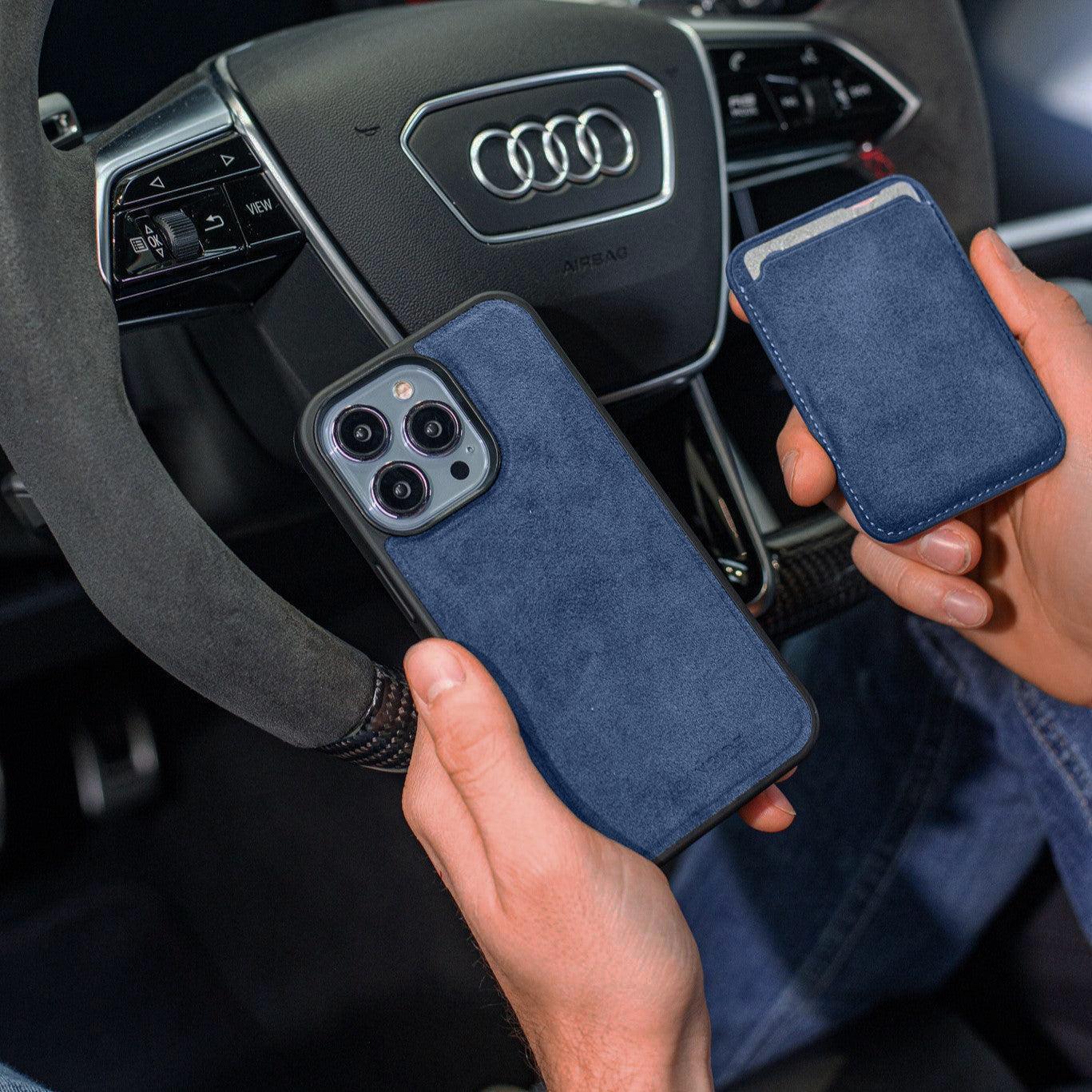 iPhone 16 Pro - Alcantara Back Cover - Ocean Blue - Alcanside