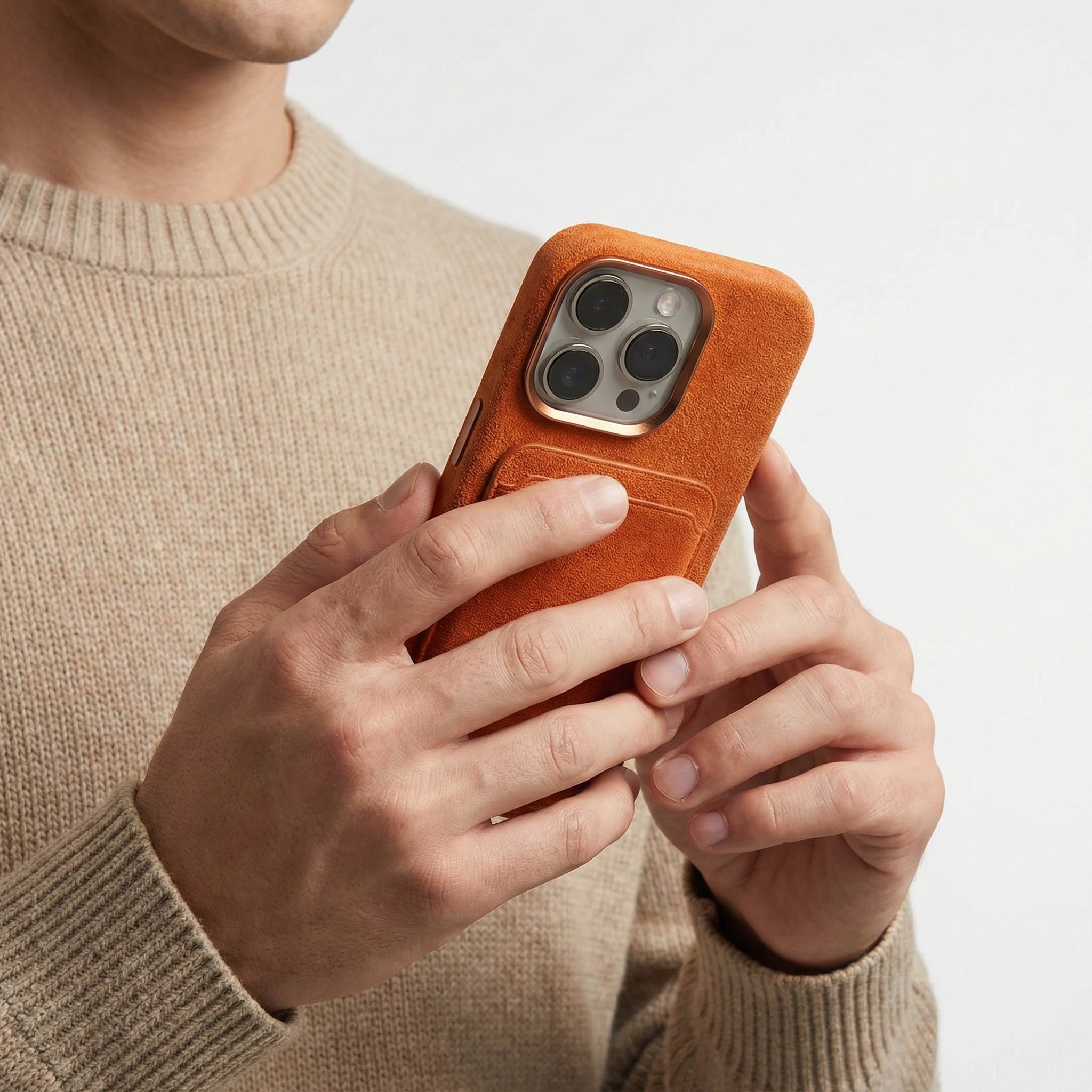 iPhone 16 Pro - Alcantara Case - Orange - Alcanside