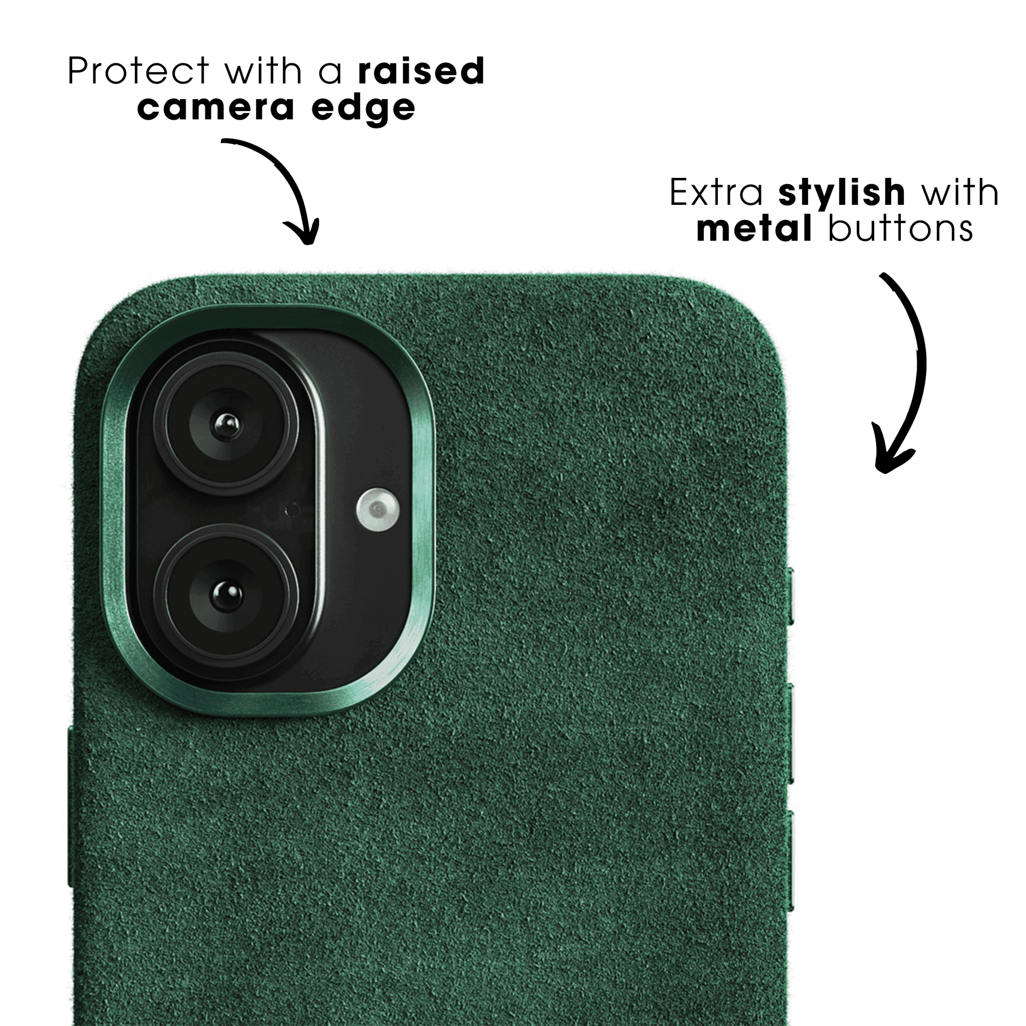 iPhone 16 Plus - Alcantara Case- Midnight Green - Alcanside