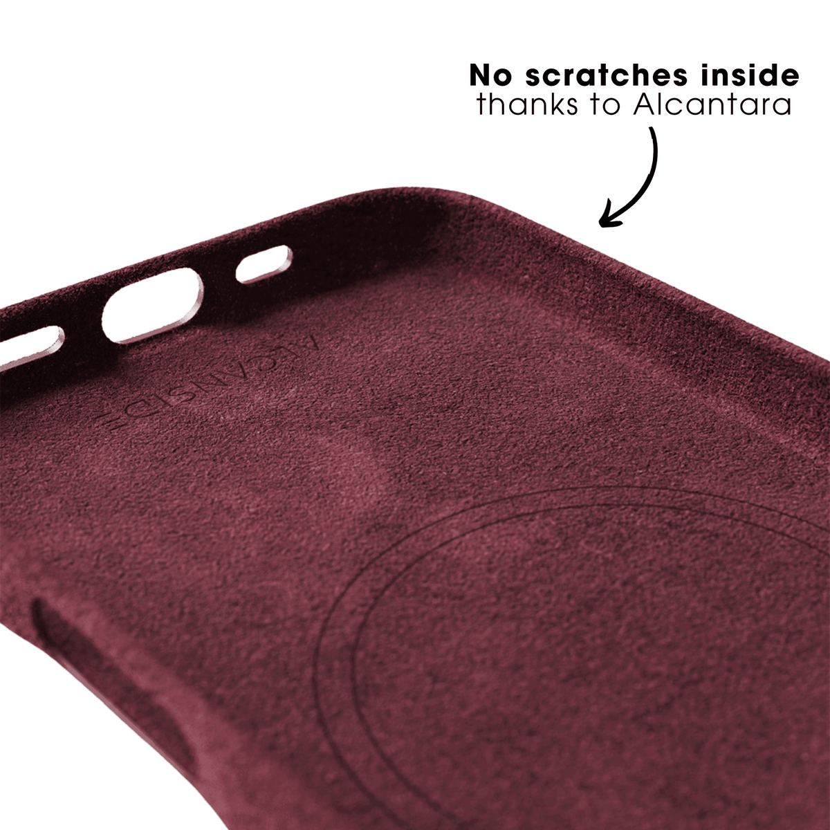 iPhone 16e - Alcantara Case - Wine Red - Alcanside