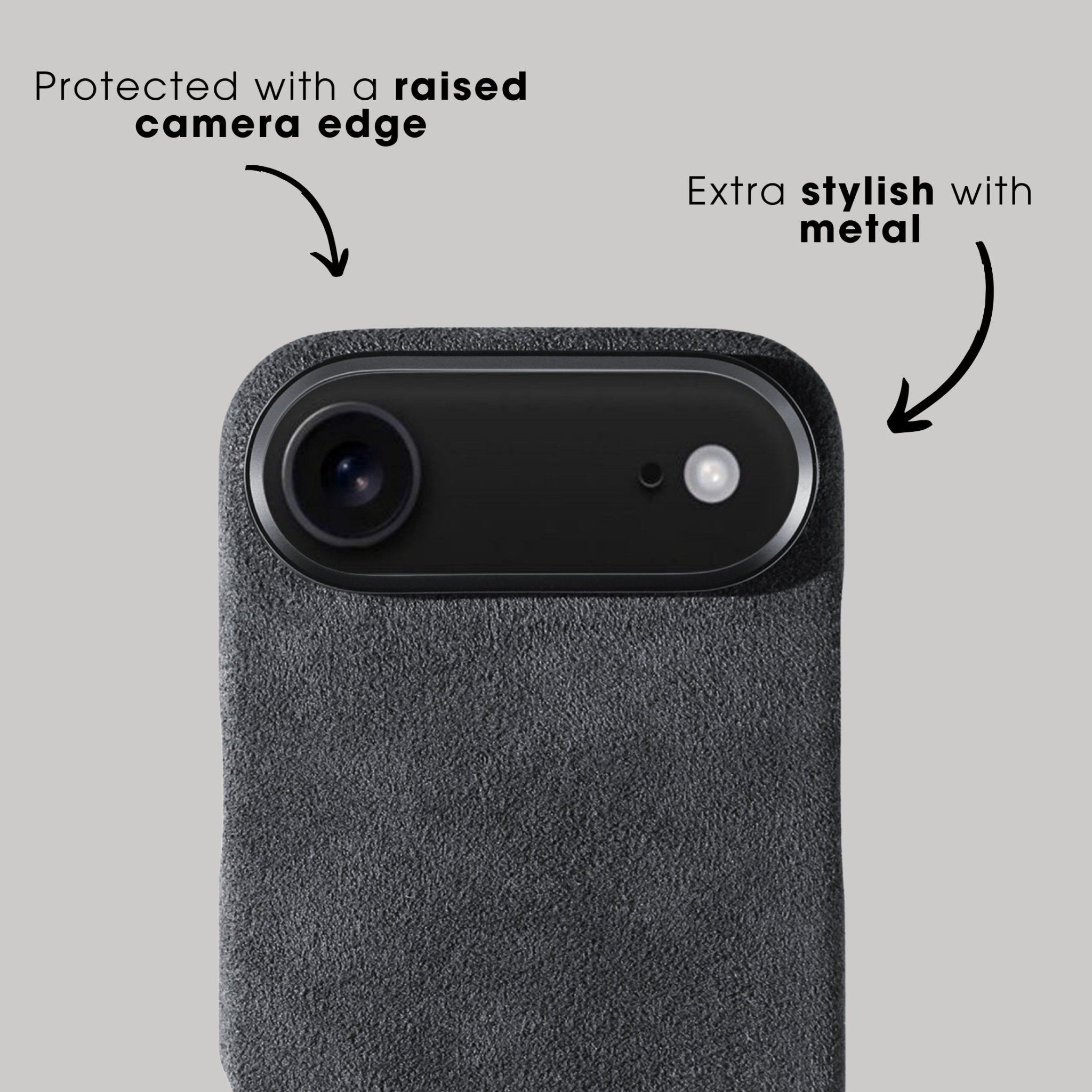 iPhone 17 Air Alcantara® Case · Space Grey | Alcanside