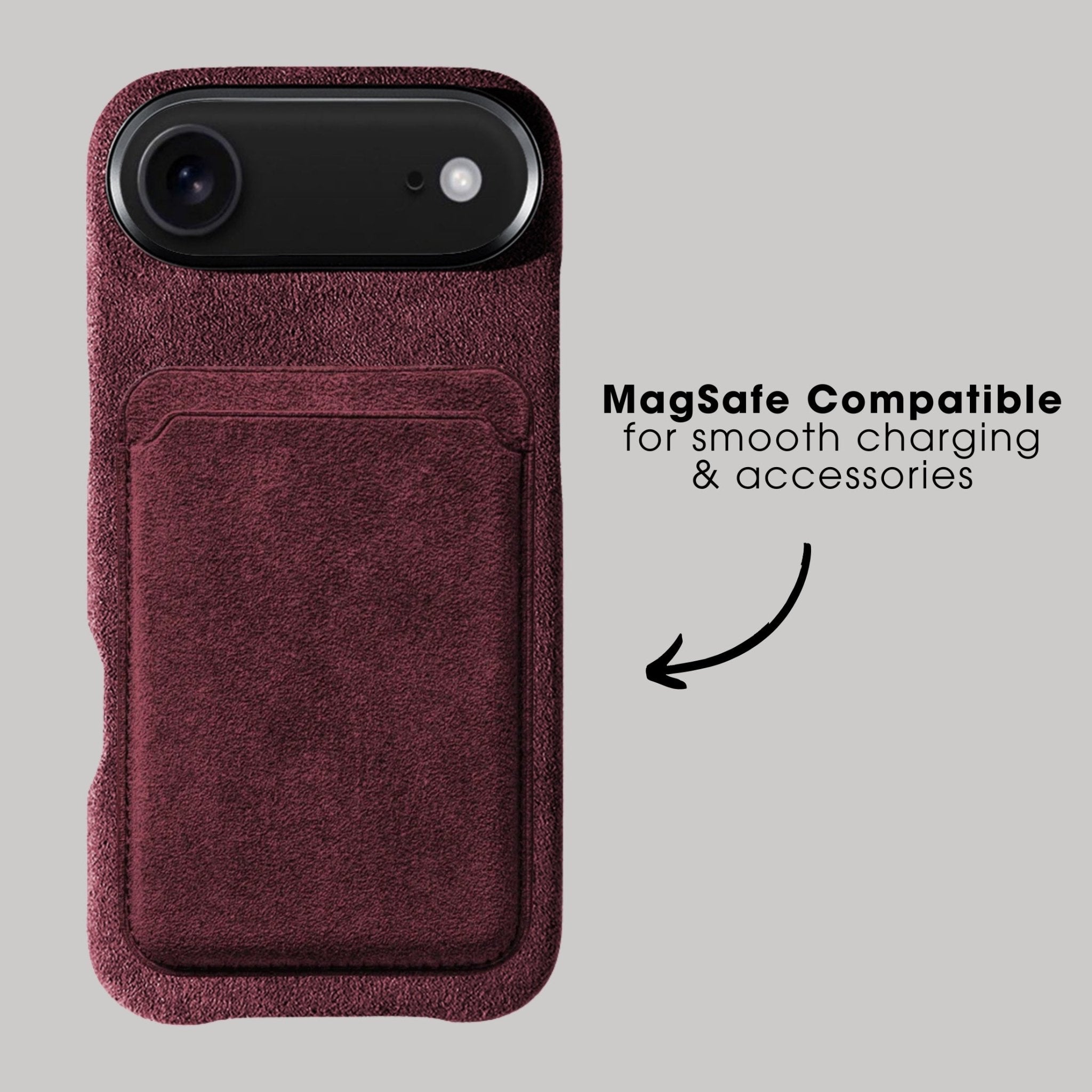 iPhone 17 Air Alcantara® Case · Wine Red | Alcanside