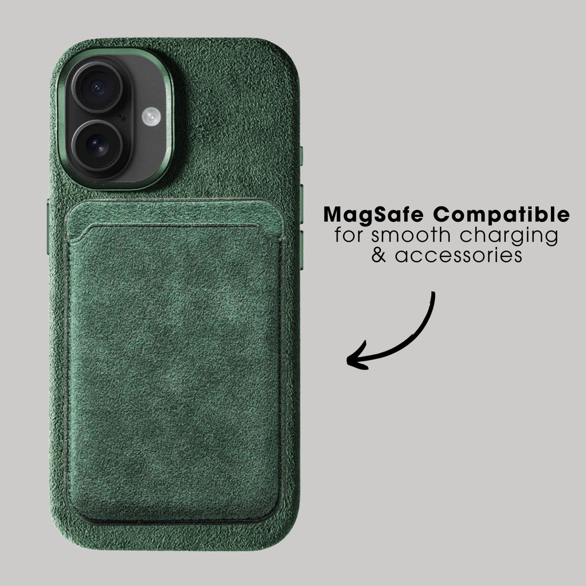 iPhone 17 - Alcantara Case - Midnight Green - Alcanside