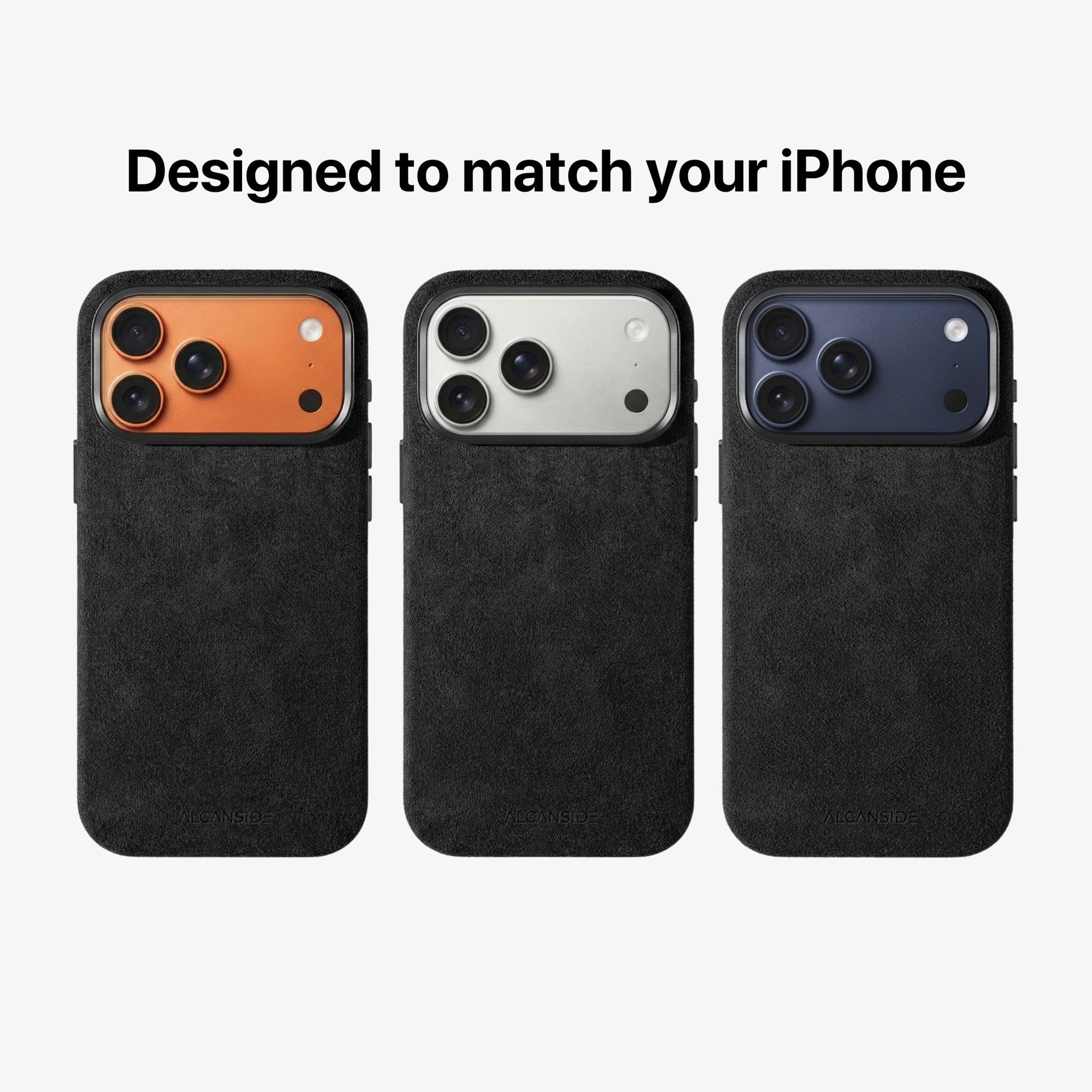 iPhone 17 Pro Max Alcantara® Case · Deep Black | Alcanside