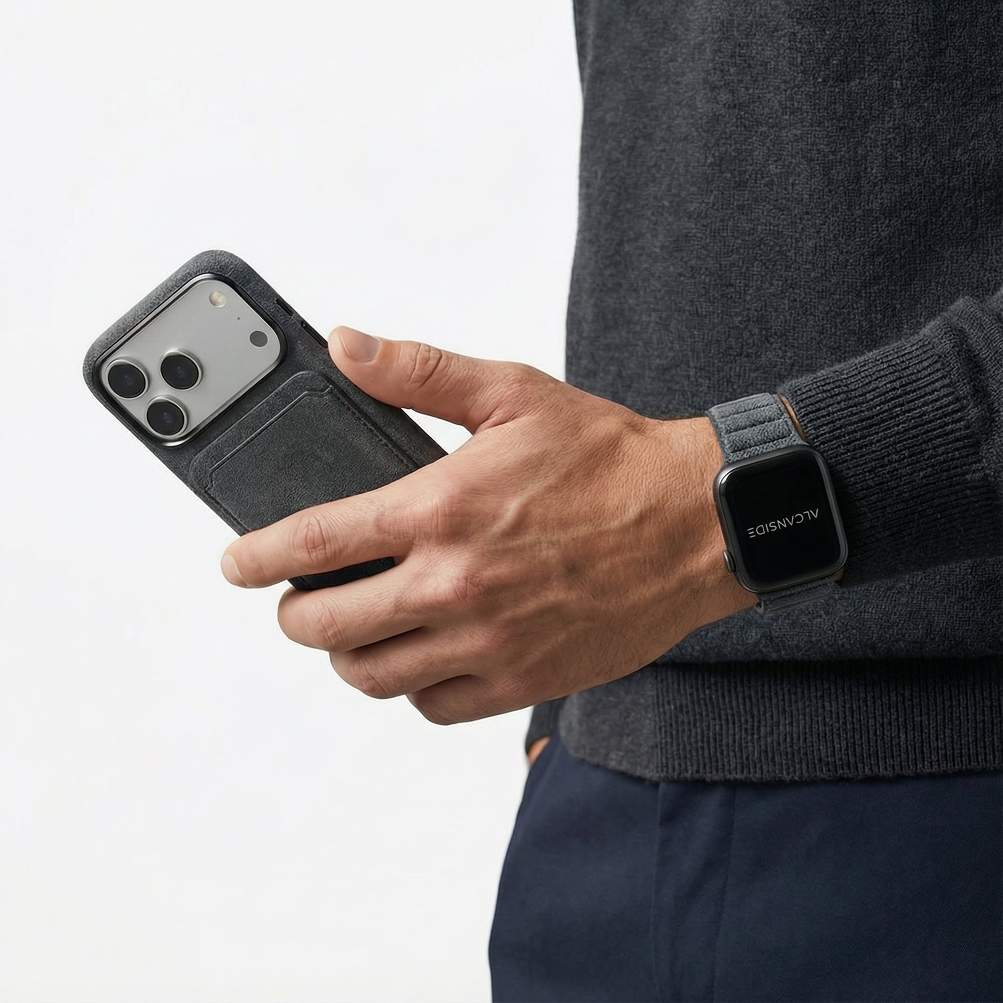 iPhone 17 Pro Max - Alcantara Case - Space Grey - Alcanside