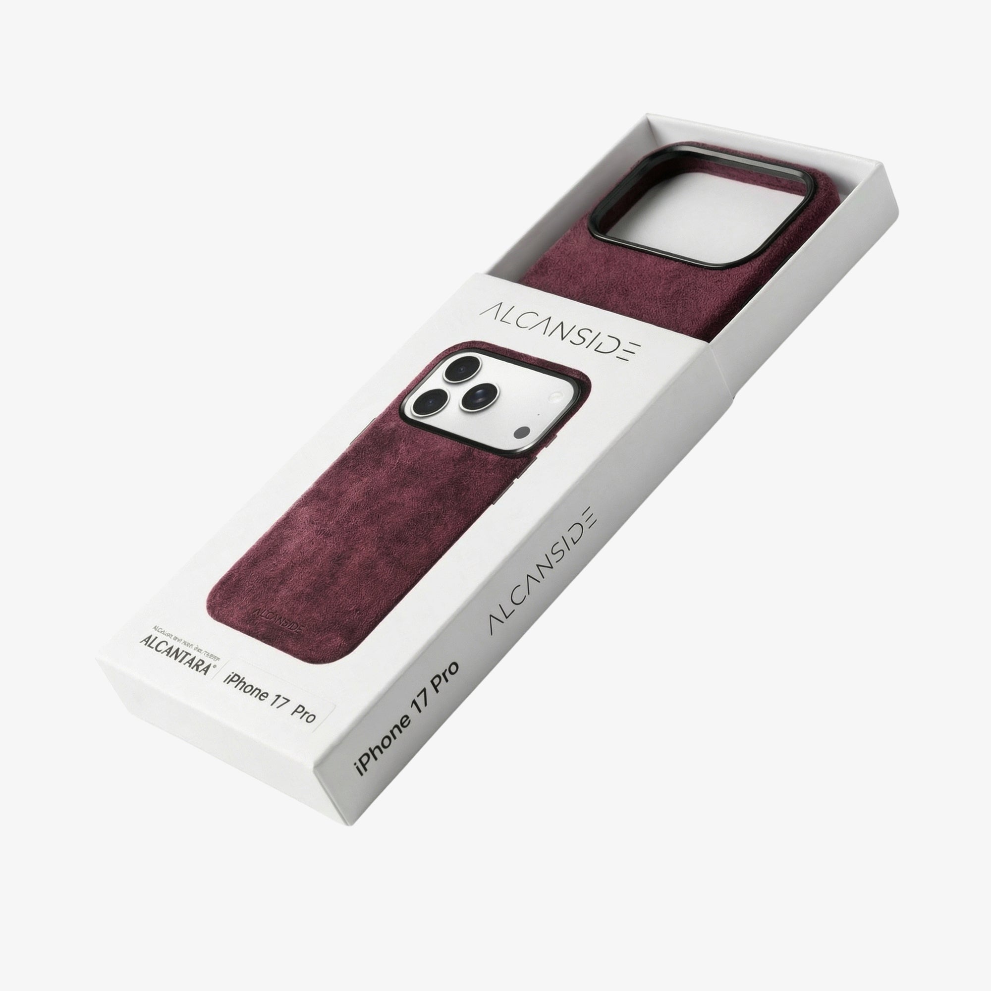 iPhone Alcantara Case - Wine Red - Alcanside