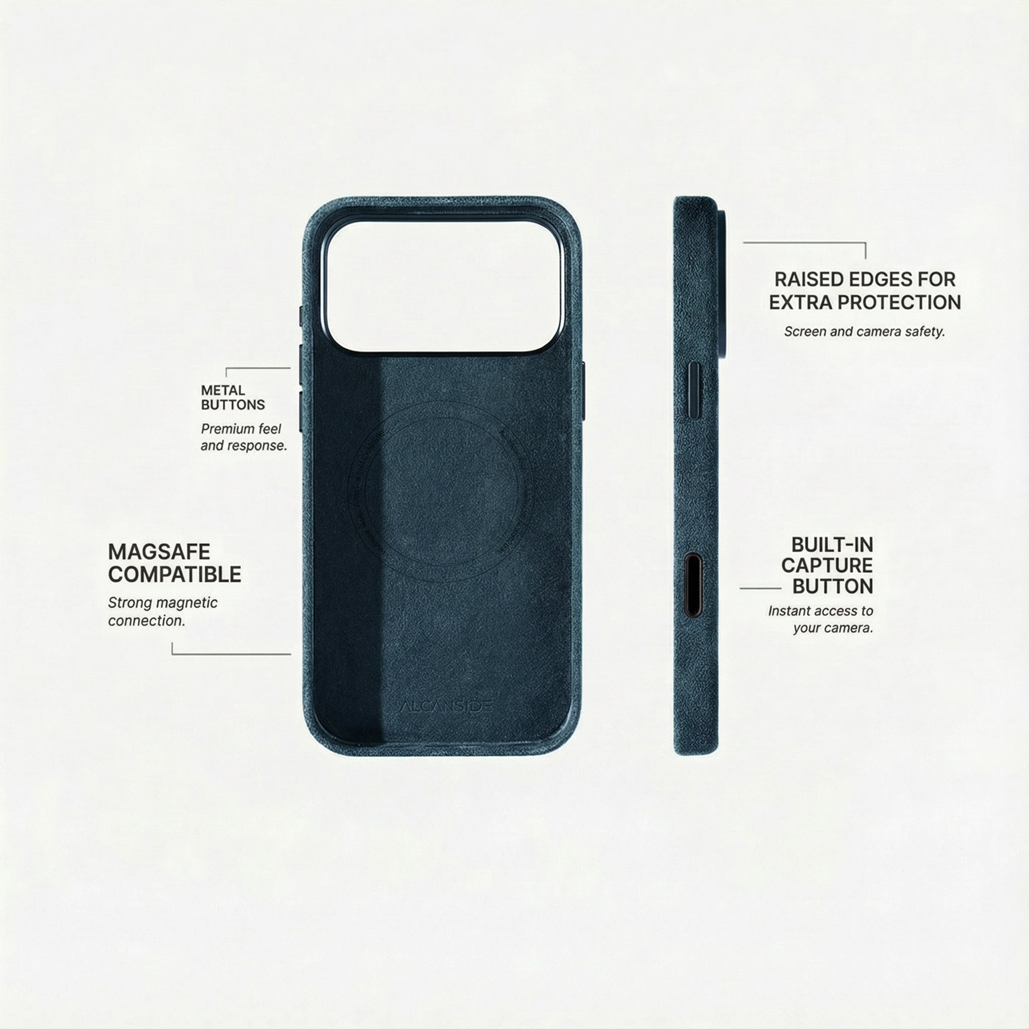 値下げ中ALCANSIDE iPhone17ProMAX MagSafe set iPhone 17 Pro Max - Alcantara Phone Cases - ALCANSIDE