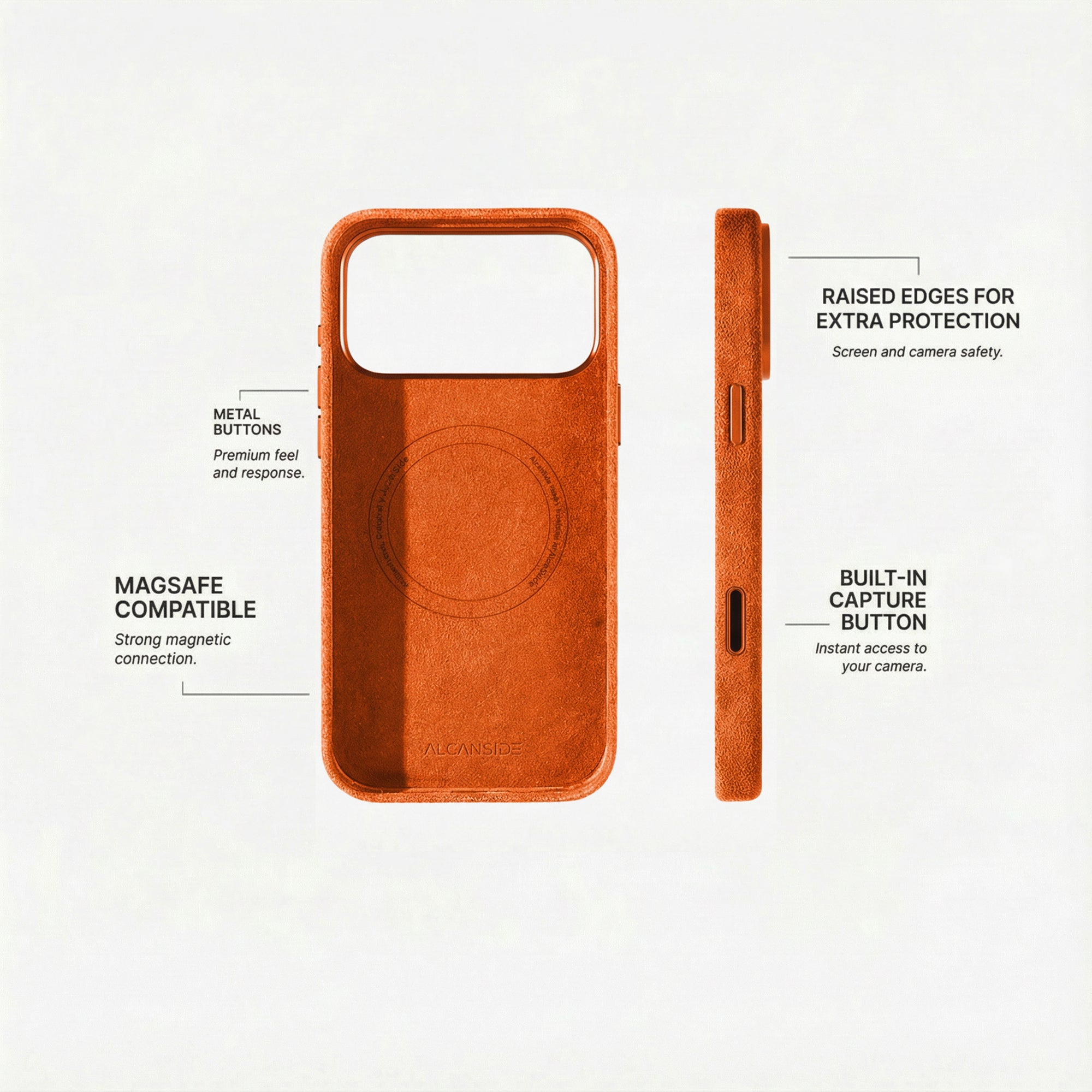 iPhone 17 Pro Max Alcantara® Case · Orange | Alcanside