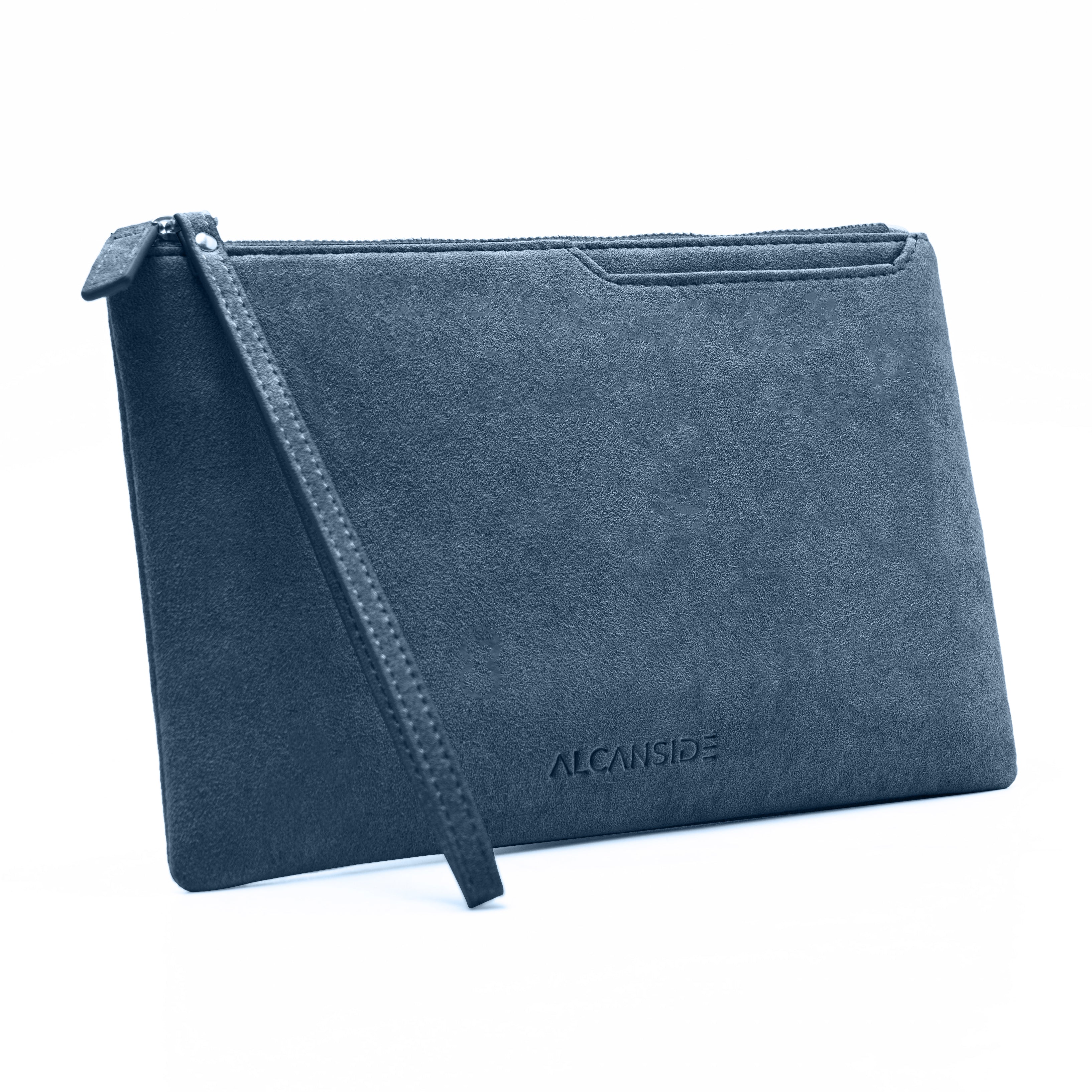 Alcantara Pouch - Ocean Blue