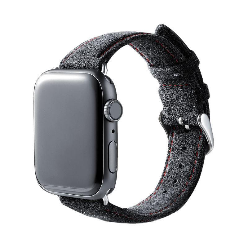 Alcantara Apple Watch Band With Buckle - Midnight Green - 42/44/45